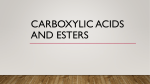 Carboxylic Acids and Esters