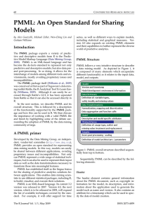 PMML: An Open Standard for Sharing Models