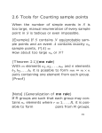 2.6 Tools for Counting sample points