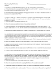 Sampling Distribution of Means WS