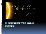 Summing up the solar system