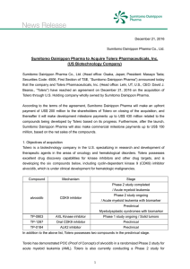 PDF/153KB - Sumitomo Dainippon Pharma