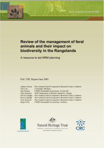 Review of the management of feral animals and their impact on