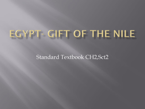 Egypt- gift of the Nile