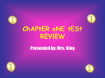 ChAPtER oNE tESt REViEW - Hartselle City Schools