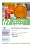 Topic guide 6.2 Communication of health and safety
