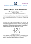 Harmonic Analysis of 1.5 kW Photovoltaic System in the Utility Grid