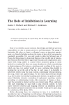 The Role of Inhibition in Learning