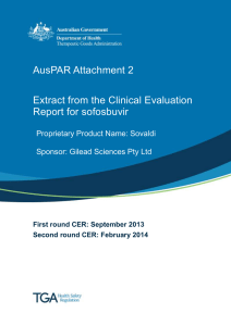 Extract from the Clinical Evaluation Report for Sofosbuvir