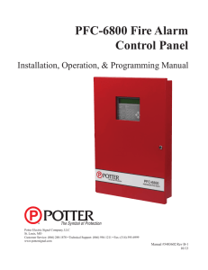 PFC-6800 Fire Alarm Control Panel