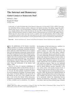 The Internet and Democracy - Dr. Michael L. Best