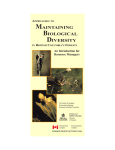 maintaining biological diversity - Ministry of Forests, Lands and