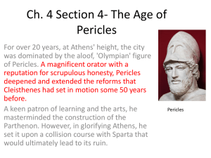 Ch. 4 Section 4- The Age of Pericles