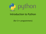 Introduction to Python