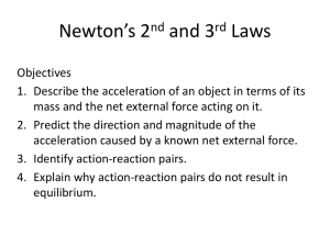 Newton*s 2nd and 3rd Laws