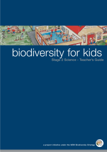 Biodiversity for kids - Teacher`s Guide