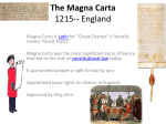 The Magna Carta 1215-