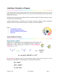 Acid-Base Chemistry of Sugars