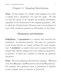 Chapter 11. Sampling Distributions