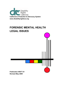 Forensic Mental Health Legal Issues