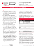 Acute Promyelocytic Leukemia Facts