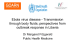 "Ebola virus disease - Transmission through body fluids
