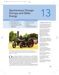 Spontaneous Change: Entropy and Gibbs Energy