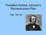 President Johnson and Reconstruction