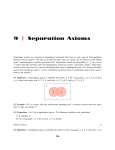 9 | Separation Axioms