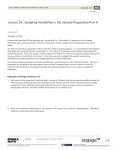 Lesson 14: Sampling Variability in the Sample Proportion Part A