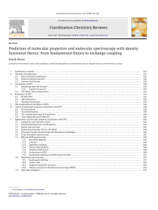 Coordination Chemistry Reviews Prediction of molecular properties