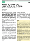 Mining bioprocess data: opportunities and challenges
