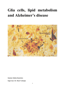 Glia cells, lipid metabolism and Alzheimer`s disease