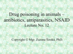 Drugs poisoning in animals (antibiotics, antiparasitics, NSAID etc.)