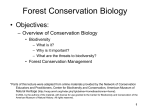 Forest Conservation Biology