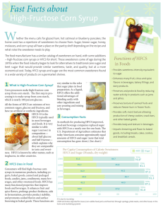 Fast Facts about High Fructose Corn Syrup