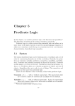Chapter 5 Predicate Logic