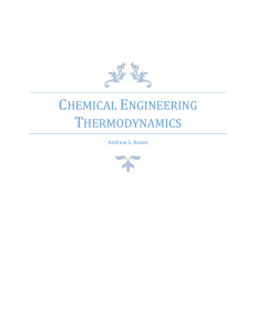 Chemical Engineering Thermodynamics