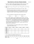 The Mean and Standard Deviation for Sums of Random Variables