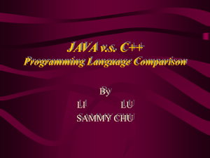 JAVA vs C++ Programming Language Comparison