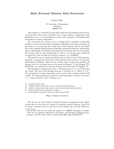 Basic External Memory Data Structures