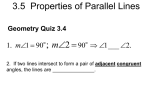 3.5 Properties of Parallel Lines