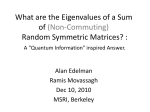 What are the Eigenvalues of a Sum of Non