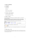 1 Python Installation