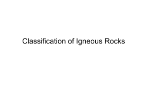 Classification of Igneous Rocks