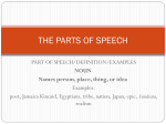 the parts of speech