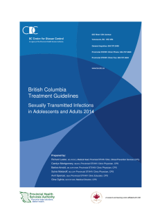 British Columbia Treatment Guidelines: Sexually Transmitted