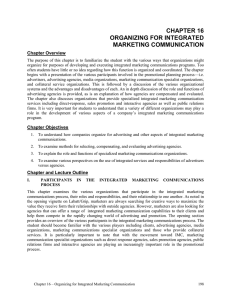 i. participants in the integrated marketing communications process