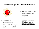 Preventing Foodborne Illnesses