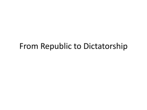 From Republic to Dictatorship